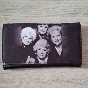 Vintage-Inspired Black Photo Print Women's Wallet
